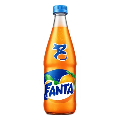Fanta bottle with "KANKA" word written on it sticker