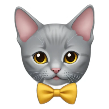 Korat kitten in bow tie sticker