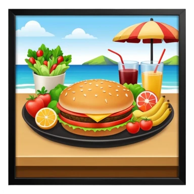 healthy food restaurant sticker