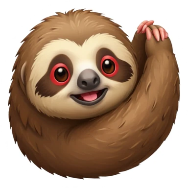 paresseux avec une crête rouge sticker