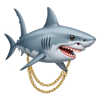 Shark with drip sticker