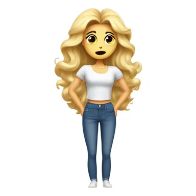 Glinda in her croc top and short jeans mad at her parents that she is royalty  sticker