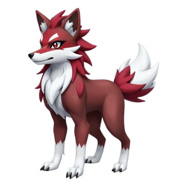 Zoroark-Lycanroc (midnight form)-hybrid full body sticker