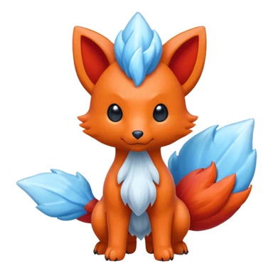 Amaura-Salamence-Vulpix-fusion sticker