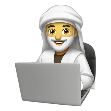 sheikh with laptop sticker