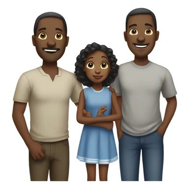 black family of five sticker