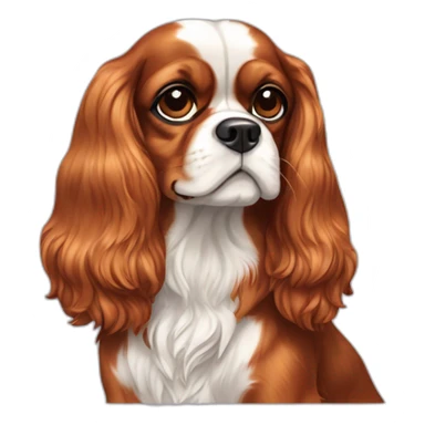 dog Cavalier King Charles Spaniel full height sticker