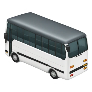 white bus top-down view sticker