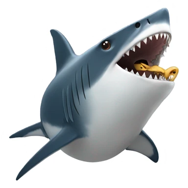 Shark kissing an eagle sticker