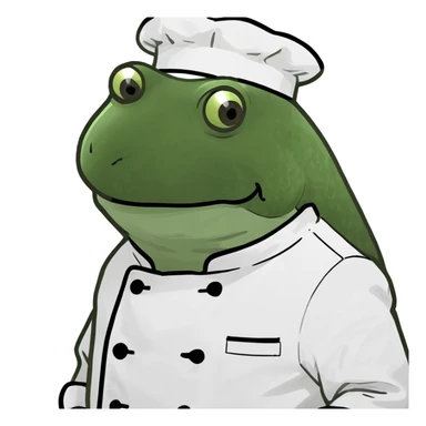bufo in a chef coat sticker