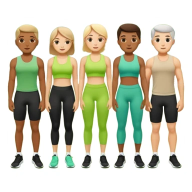 Ein Gruppenkurs der in einem grünen Park stattfindet im Sommer. sticker