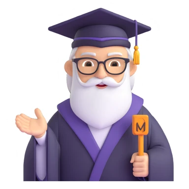 wise business mentor character sticker