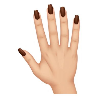 brown nails on a hand with 5 finger, but a pretty and feminine hand sticker