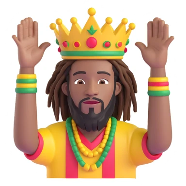 A rasta yard man bigging up di whole world 🌍🔥🤲🏾, reggae vibes 🎶, love and unity ✨💛💚❤️, every nation stand strong 🇯🇲🌐👑. sticker