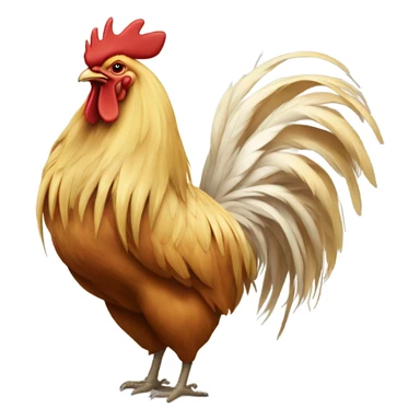 Beautiful Rooster with long blonde hair sticker