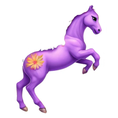 Neon Pegasus unicorn psychedelic flowers floral groovy art neon rave raving sticker