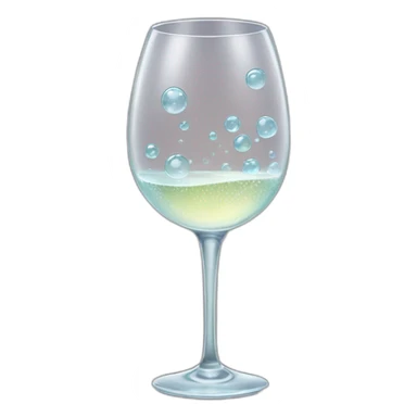 Wine glass with bubbles sticker
