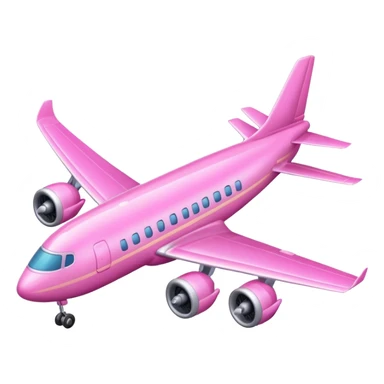 avión rosa sticker