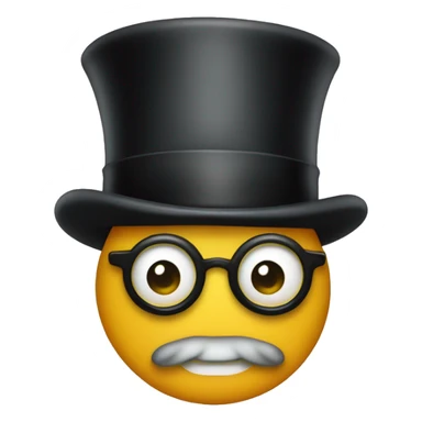 monocle with tophat sticker