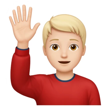 waving hands sticker