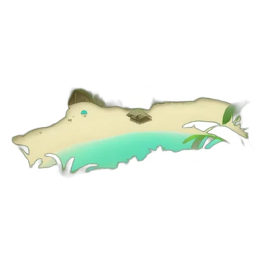 tropical island sticker