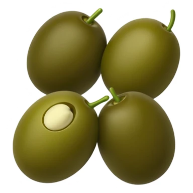 just black and green olives cut sticker