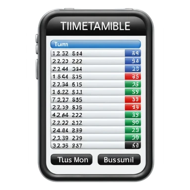 bus Timetable sticker