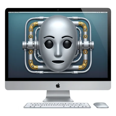 AI webflow on a computer - really complicated, no faces sticker