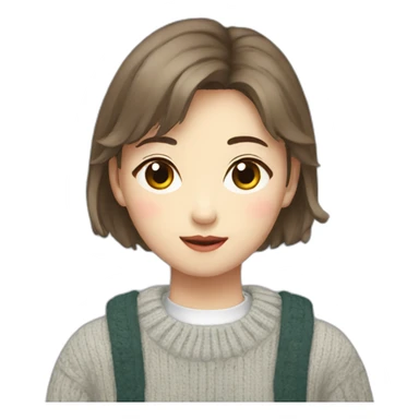 Pretty South Korean School Crush in a sweater sticker