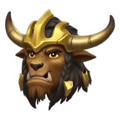tauren paladin gold laught sticker