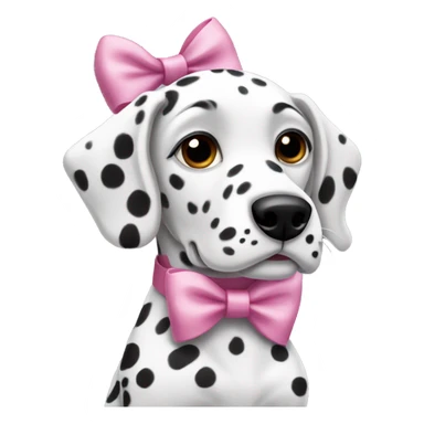 dalmation with a pink bow sticker