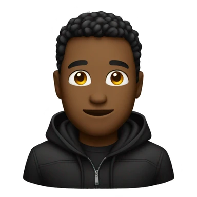 cool guy in black. sticker