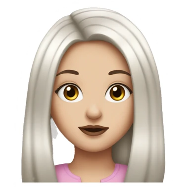 Brunette white girl with big lips and lashes sticker