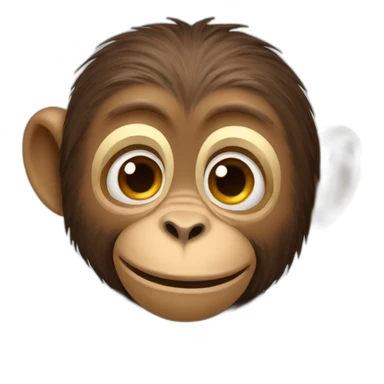 Monkey send hugs and kisses  sticker