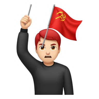 Red flag throwing b sticker