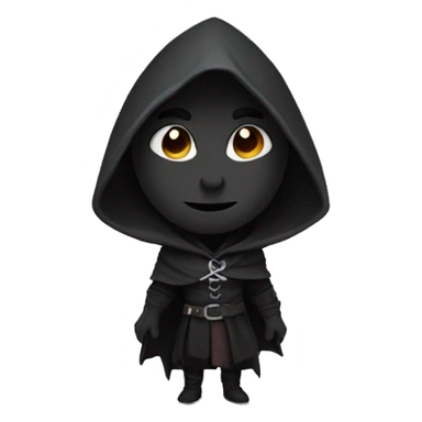 drow with black hood sticker