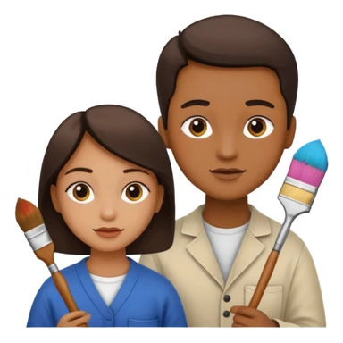 Restorers with Brushes,differnt types sticker