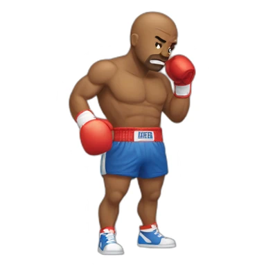A knocked down boxer standing up sticker