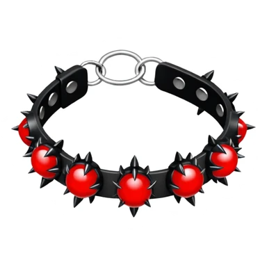 Black and red gothic punky badass cool awesome epic shiny thorny bracelet armlet  sticker