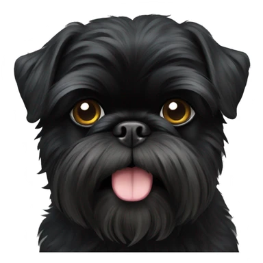 full black brussels griffon sticker