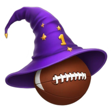 wizard hat football sticker