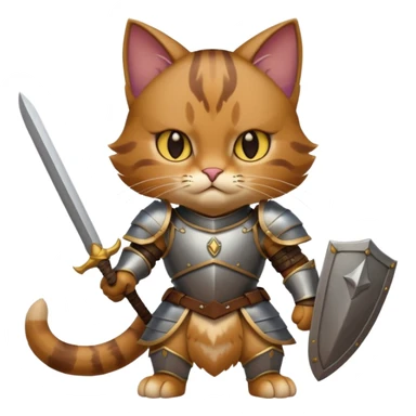 warrior cat in battle armor sticker