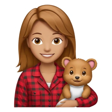 Pijama mujer castaña sticker