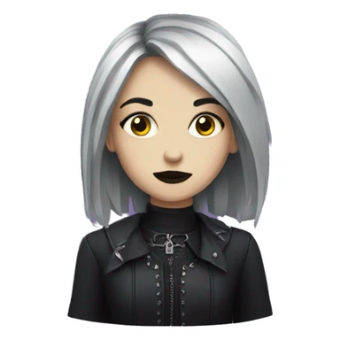 goth girl with sus face sticker