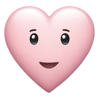 light pink heart with clouds sticker