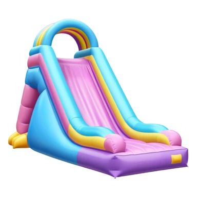 a bouncy inflatable pastel play slide sticker
