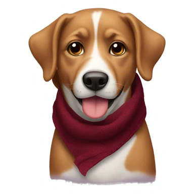 Dog with Burgundy scarf sticker