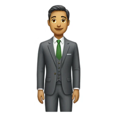 familia empresaria con traje sticker