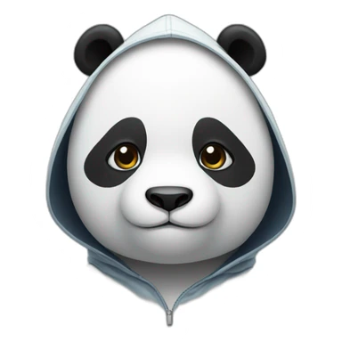 Panda wearing hoodie sticker
