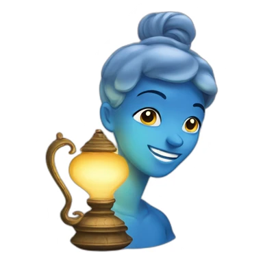 genie coming out of the lamp  sticker